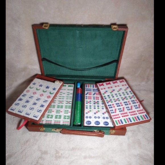 Vintage Chinese Majhong Domino Games W High Quality Case - Complete Set